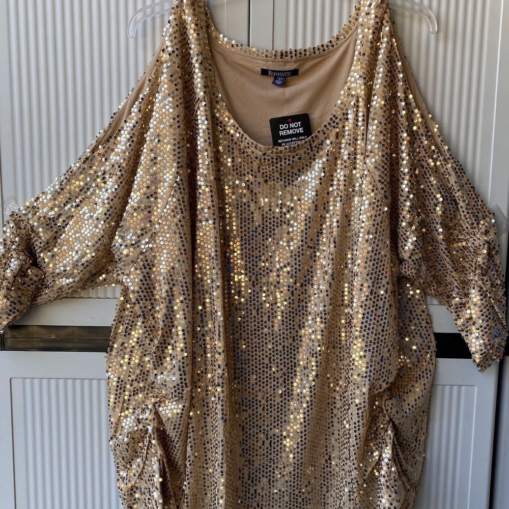 Plus Size Sequin Top - #E27